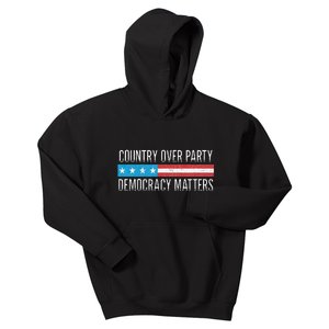 Country Over Party Democracy Matters Kids Hoodie