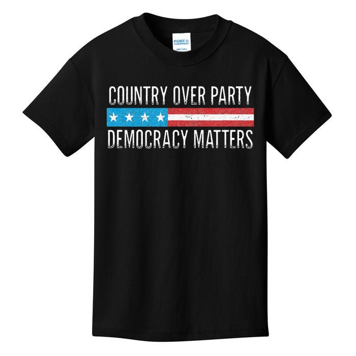 Country Over Party Democracy Matters Kids T-Shirt