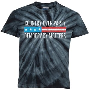 Country Over Party Democracy Matters Kids Tie-Dye T-Shirt