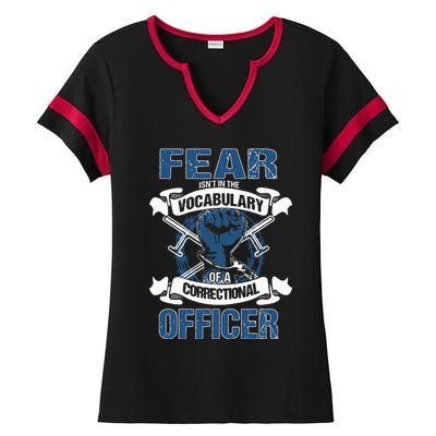 Correctional Officer Prison Corrections Police Jailor Ladies Halftime Notch Neck Tee