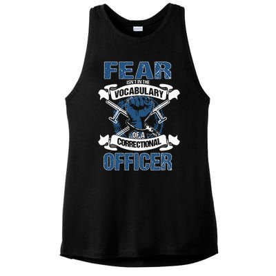 Correctional Officer Prison Corrections Police Jailor Ladies PosiCharge Tri-Blend Wicking Tank