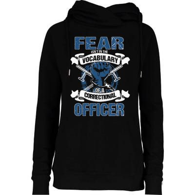 Correctional Officer Prison Corrections Police Jailor Womens Funnel Neck Pullover Hood