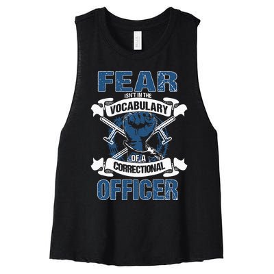 Correctional Officer Prison Corrections Police Jailor Women's Racerback Cropped Tank