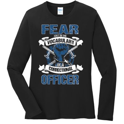 Correctional Officer Prison Corrections Police Jailor Ladies Long Sleeve Shirt