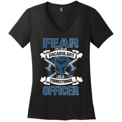 Correctional Officer Prison Corrections Police Jailor Women's V-Neck T-Shirt