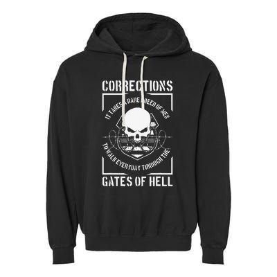 Correctional Officer Proud Corrections Officer Garment-Dyed Fleece Hoodie