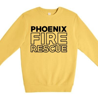 City Of Phoenix Fire Rescue Arizona Firefighter Gift Premium Crewneck Sweatshirt