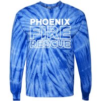 City Of Phoenix Fire Rescue Arizona Firefighter Gift Tie-Dye Long Sleeve Shirt