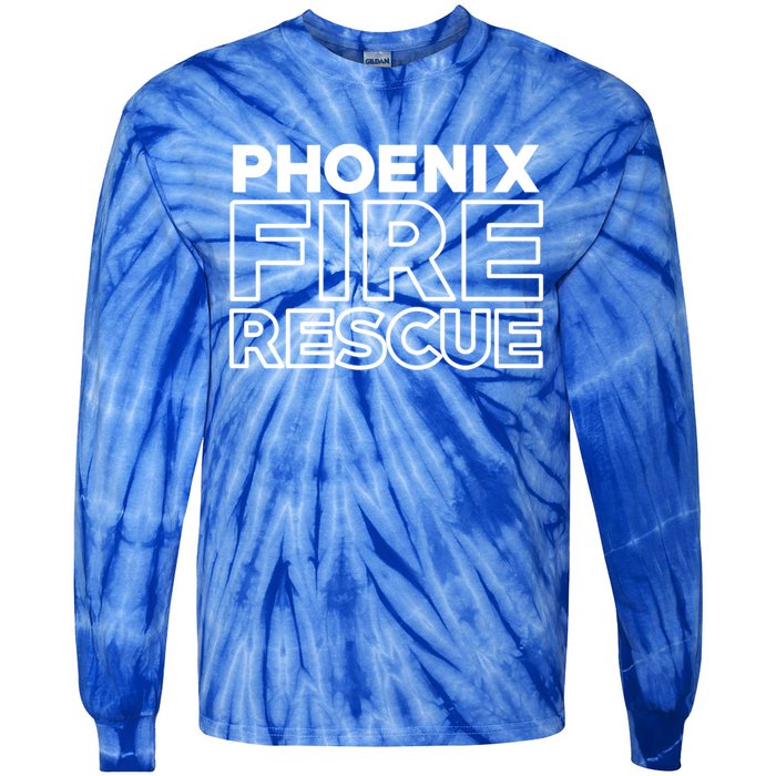 City Of Phoenix Fire Rescue Arizona Firefighter Gift Tie-Dye Long Sleeve Shirt