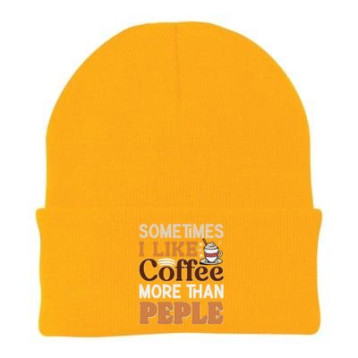 Coffee Over People Quote Knit Cap Winter Beanie