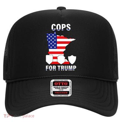 Cops For Trump High Crown Mesh Back Trucker Hat