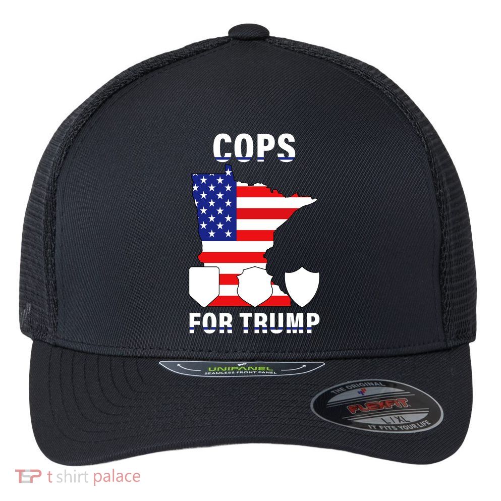 Cops For Trump Flexfit Unipanel Trucker Cap