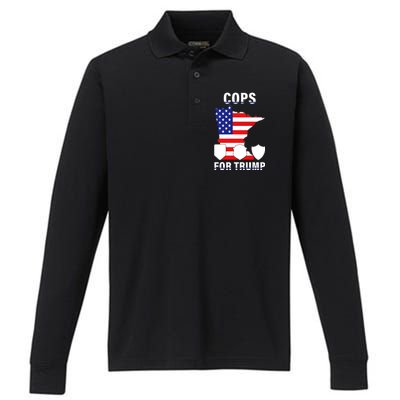 Cops For Trump Performance Long Sleeve Polo