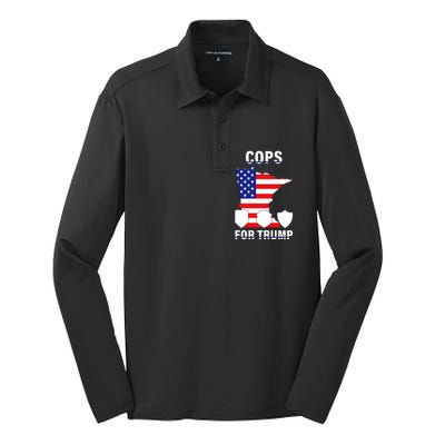 Cops For Trump Silk Touch Performance Long Sleeve Polo