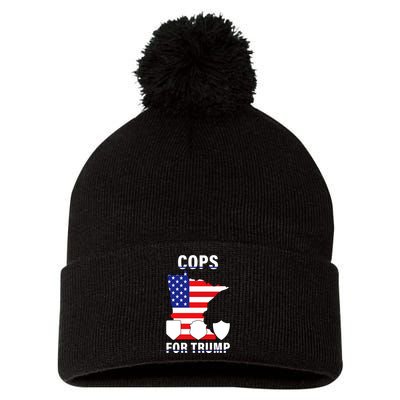 Cops For Trump Pom Pom 12in Knit Beanie
