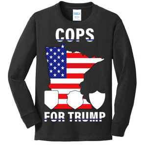 Cops For Trump Kids Long Sleeve Shirt