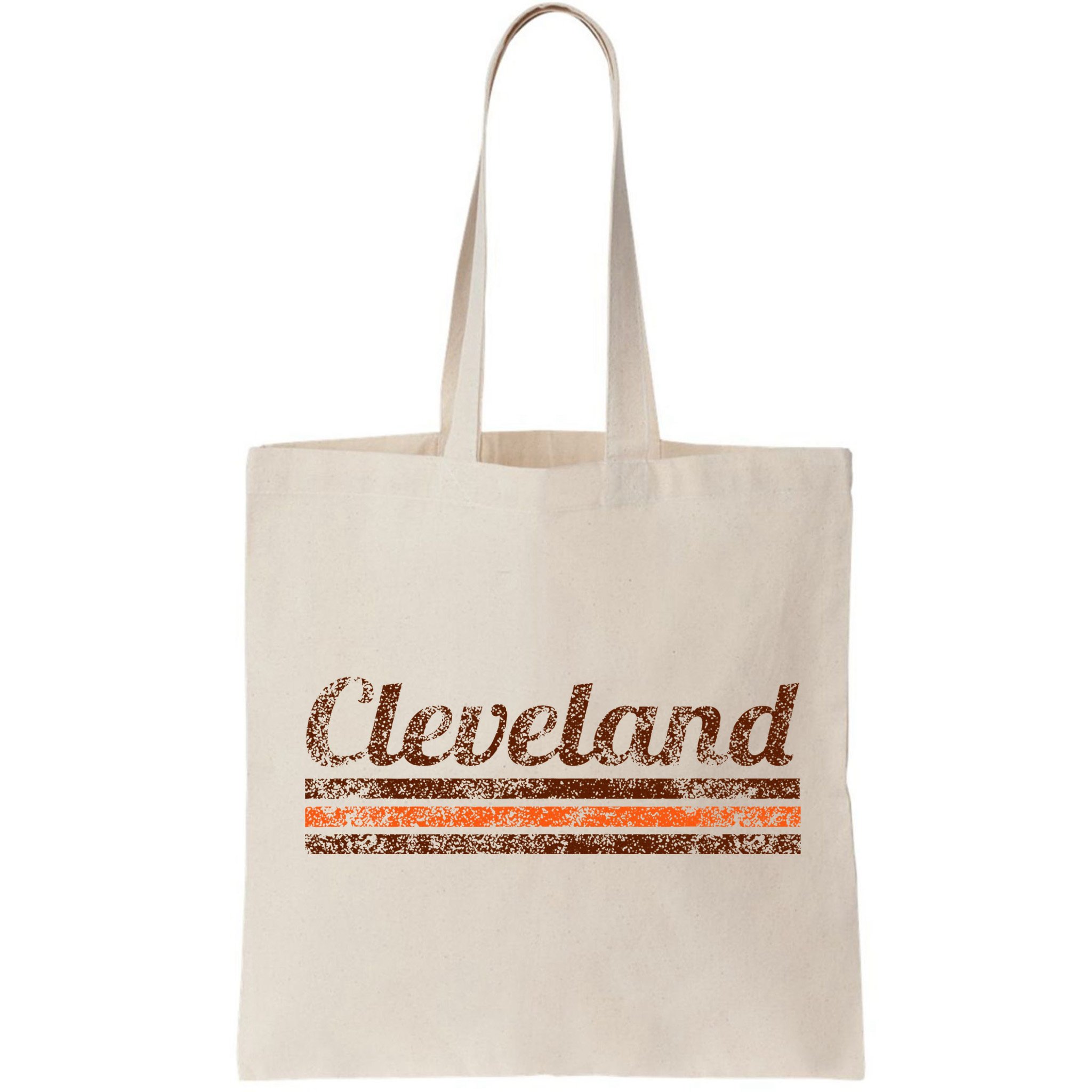 Cleveland Ohio Retro Vintage Weathered Stripe Throwback Bag