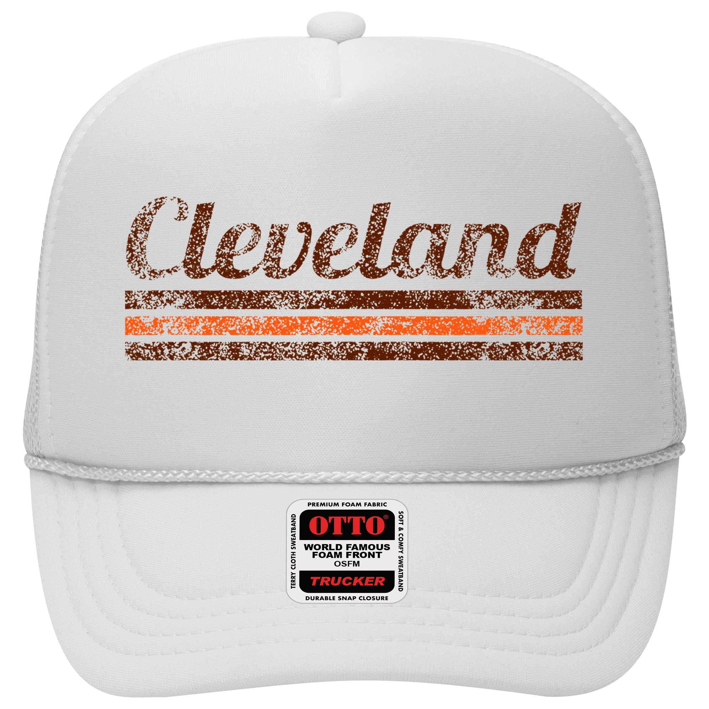 Cleveland Ohio Retro Vintage Weathered Stripe Throwback Hat