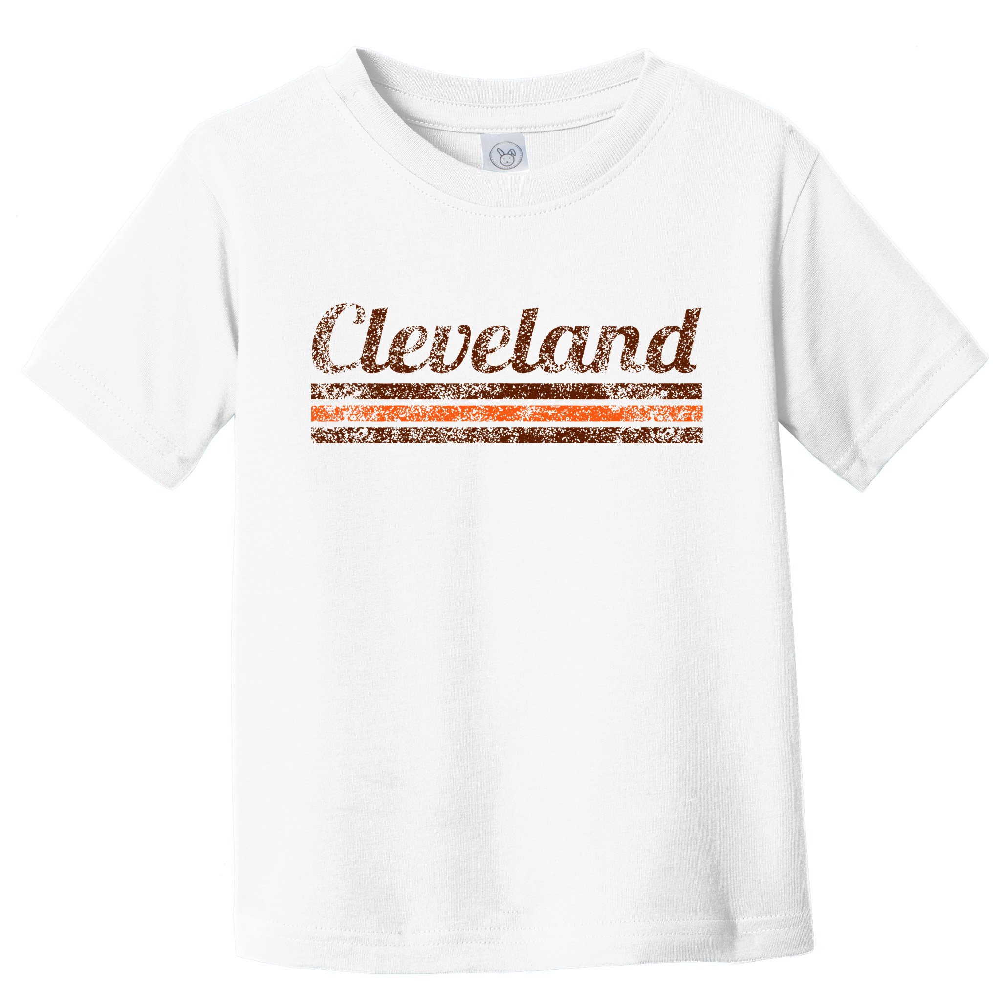 Cleveland Ohio Retro Vintage Weathered Stripe Throwback Toddler T-Shirt