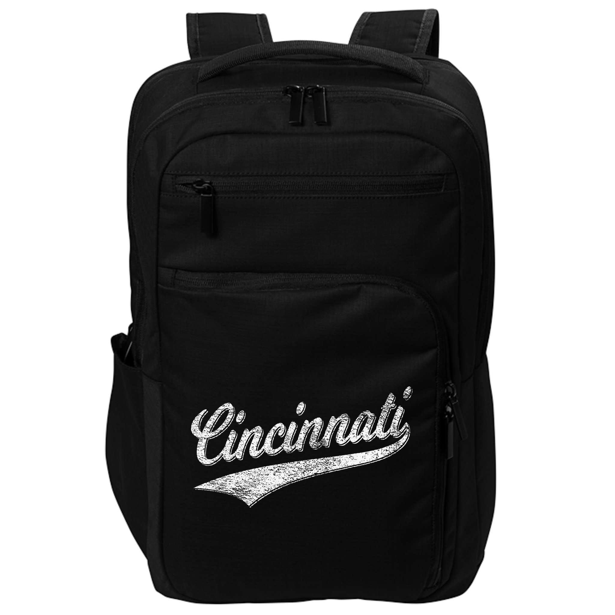 Cincinnati Ohio Retro Script Sports Jersey Flag Impact Tech Backpack