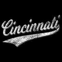 Cincinnati Ohio Retro Script Sports Jersey Flag Poster