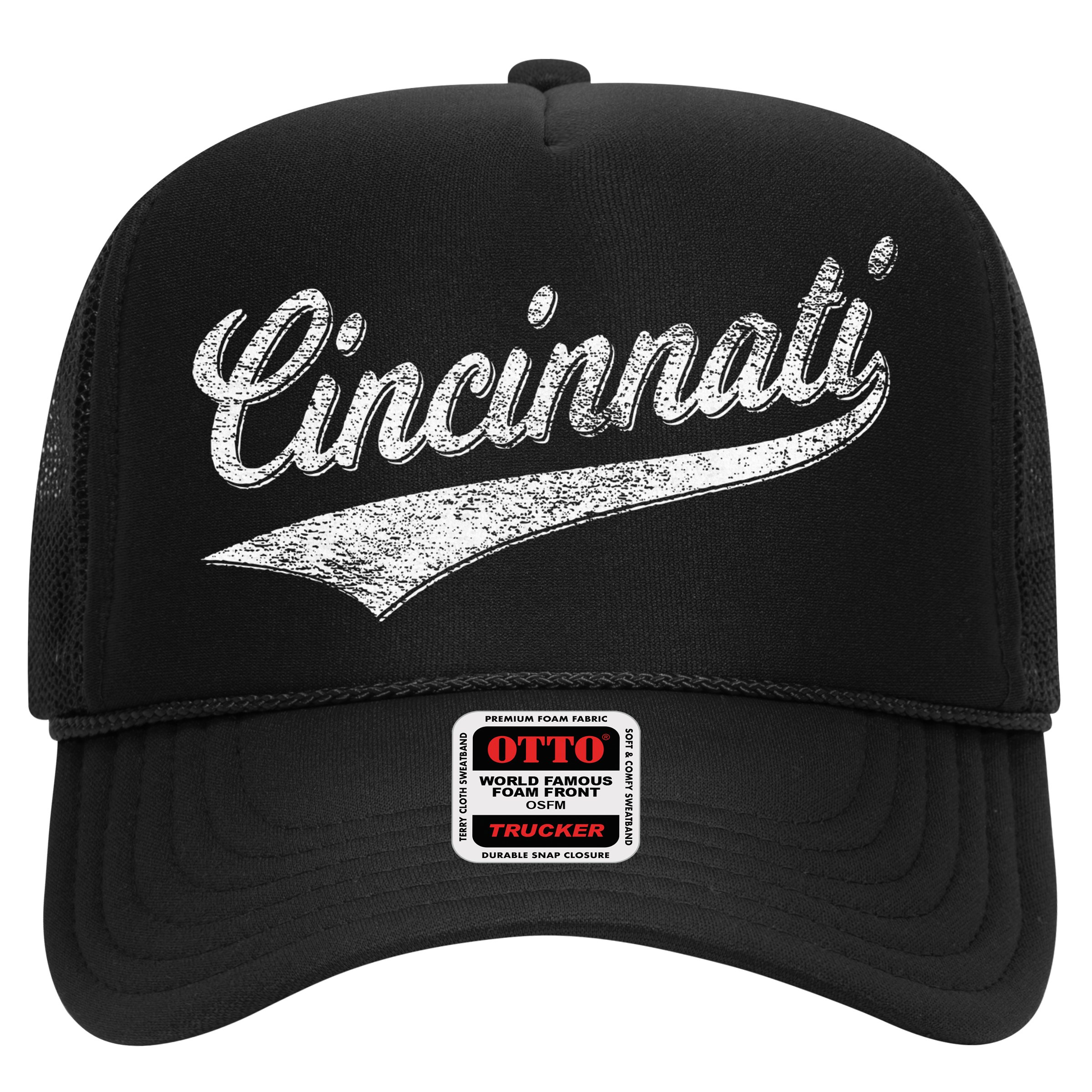 Cincinnati Ohio Retro Script Sports Jersey Flag Hat