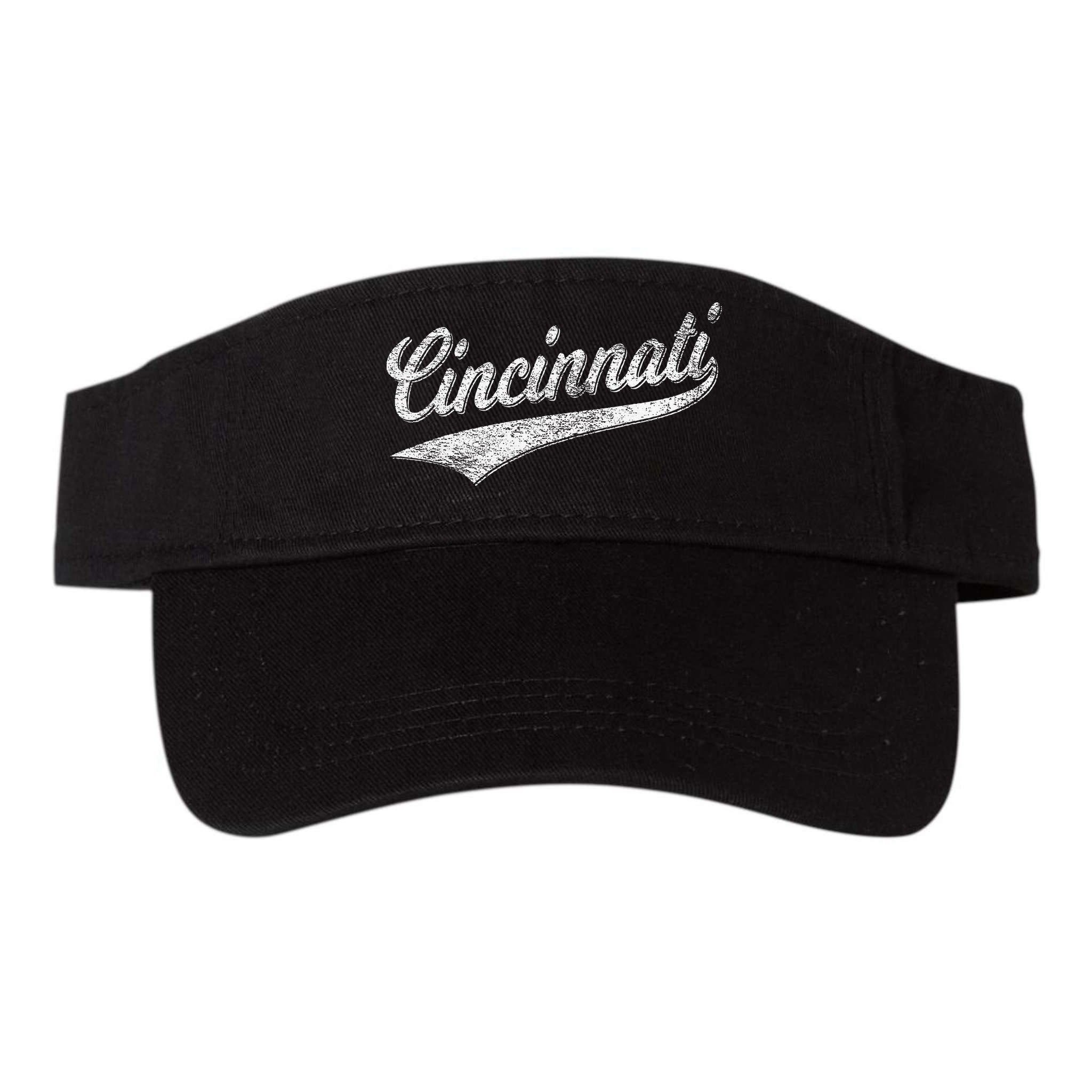 Cincinnati Ohio Retro Script Sports Jersey Flag Visor