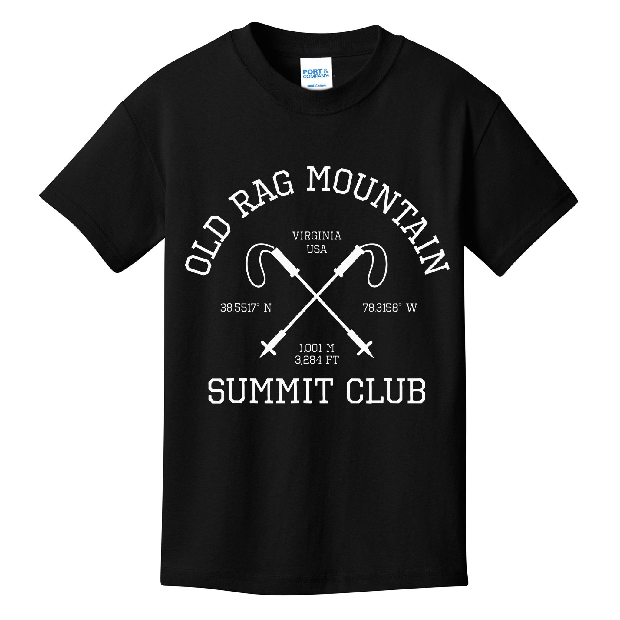 Climbed Old Rag Mountain Summit Club Hike Virginia Usa Kids T-Shirt