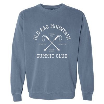 Climbed Old Rag Mountain Summit Club Hike Virginia Usa Garment-Dyed Sweatshirt