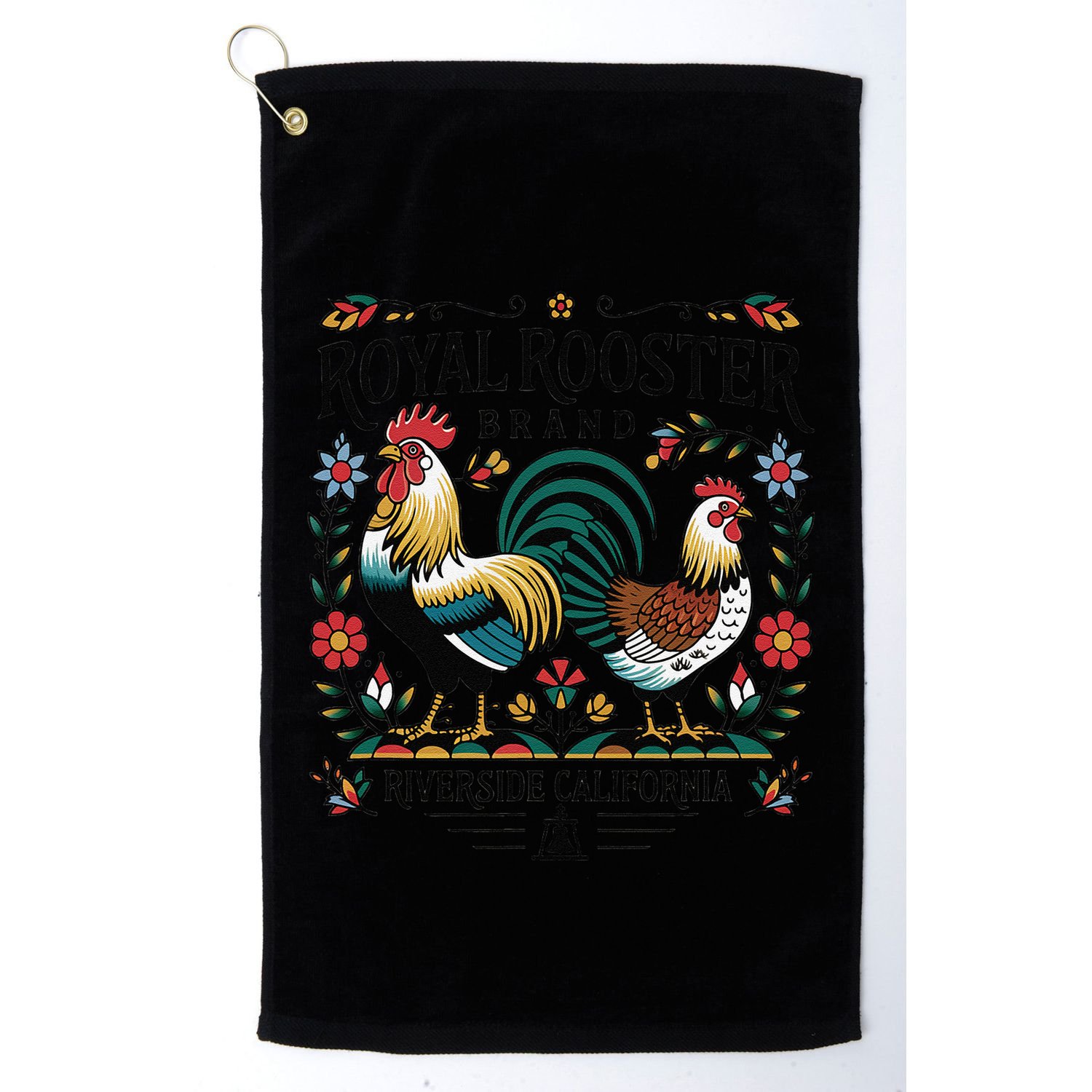 City Of Riverside California Royal Rooster Brand Golf Towel