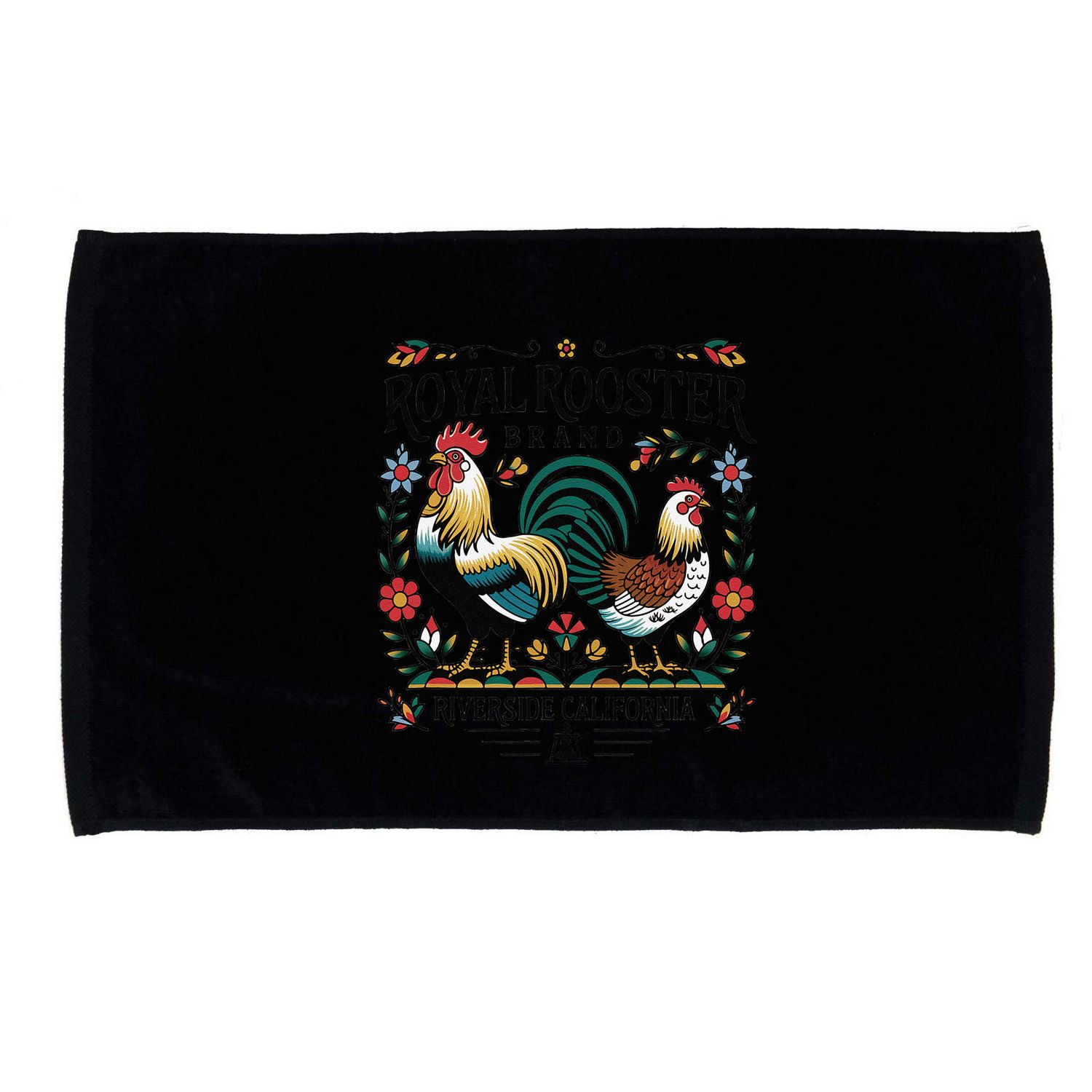 City Of Riverside California Royal Rooster Brand Microfiber Hand Towel