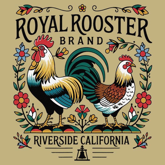 City Of Riverside California Royal Rooster Brand Polo