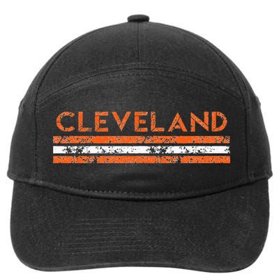 Cleveland Ohio Retro Vintage Weathered 7-Panel Snapback Hat