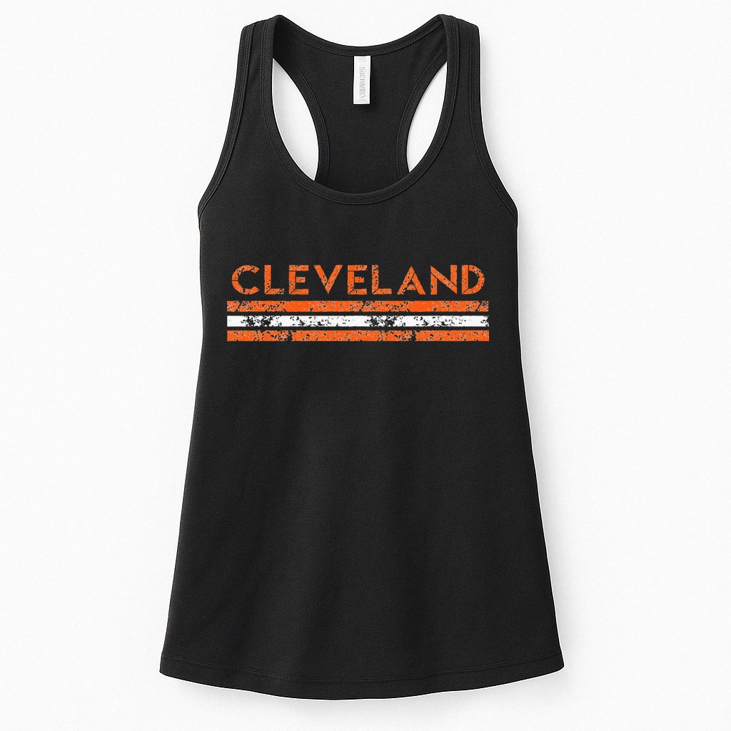 Cleveland Ohio Retro Vintage Weathered Womens Tank Top