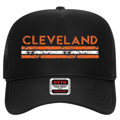Cleveland Ohio Retro Vintage Weathered Trucker Hat