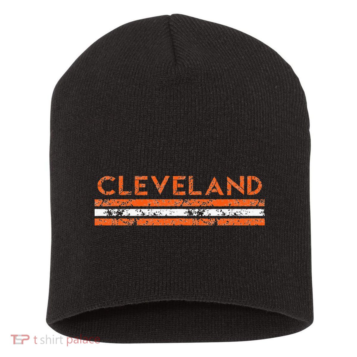 Cleveland Ohio Retro Vintage Weathered Short Acrylic Beanie