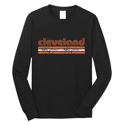 Cleveland Ohio Retro Vintage Weathered Long Sleeve Shirt