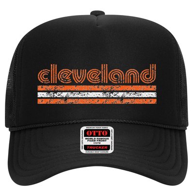 Cleveland Ohio Retro Vintage Weathered Trucker Hat