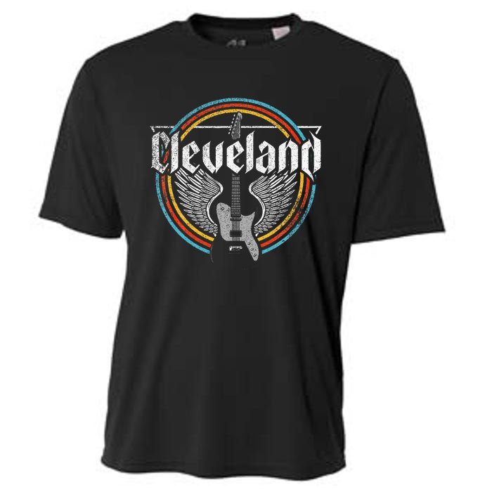 Cleveland Ohio Rock Music Retro Graphic Cooling Performance Crew T-Shirt