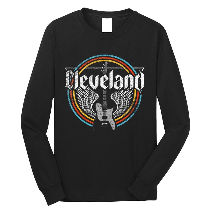 Cleveland Ohio Rock Music Retro Graphic Long Sleeve Shirt