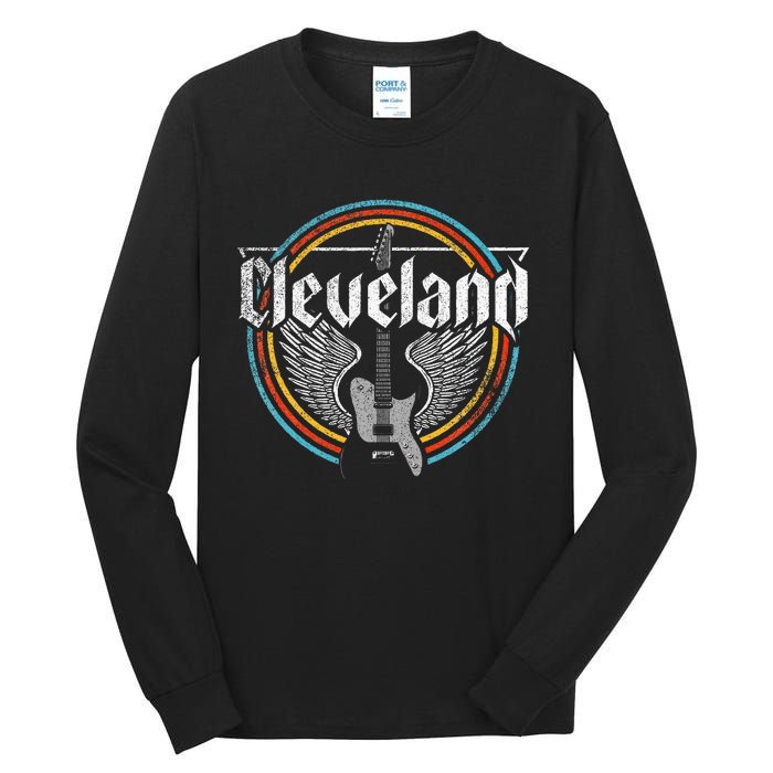 Cleveland Ohio Rock Music Retro Graphic Tall Long Sleeve T-Shirt