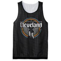 Cleveland Ohio Rock Music Retro Graphic Mesh Reversible Basketball Jersey Tank