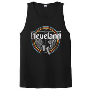 Cleveland Ohio Rock Music Retro Graphic PosiCharge Competitor Tank