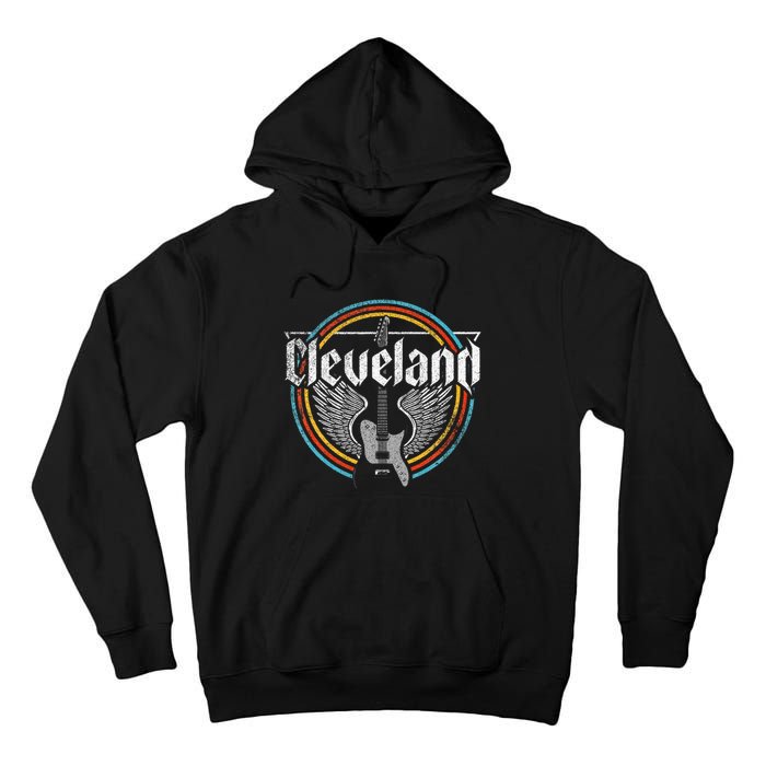 Cleveland Ohio Rock Music Retro Graphic Tall Hoodie