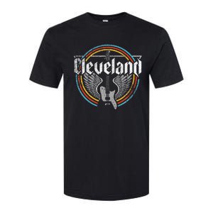 Cleveland Ohio Rock Music Retro Graphic Softstyle CVC T-Shirt