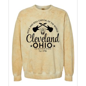 Cleveland Ohio Rock And Roll Capital Est 1796 Souvenir Colorblast Crewneck Sweatshirt