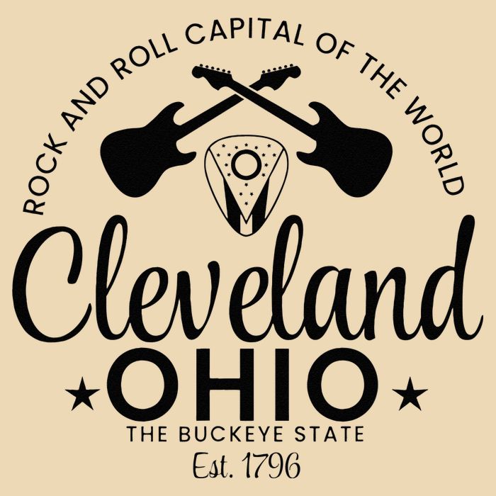 Cleveland Ohio Rock And Roll Capital Est 1796 Souvenir Drawstring Bag