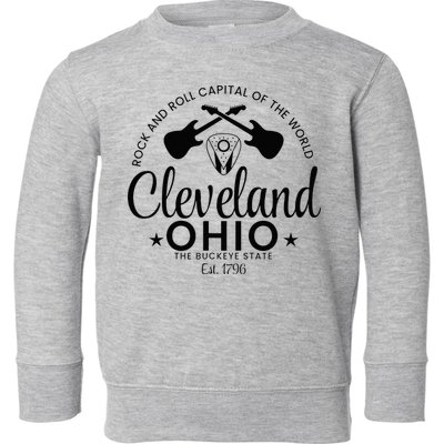 Cleveland Ohio Rock And Roll Capital Est 1796 Souvenir Toddler Sweatshirt