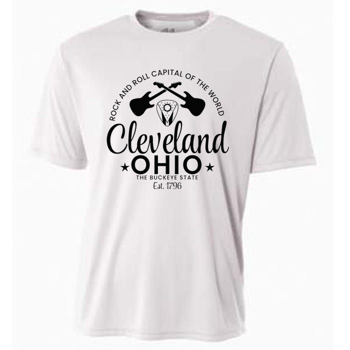 Cleveland Ohio Rock And Roll Capital Est 1796 Souvenir Cooling Performance Crew T-Shirt