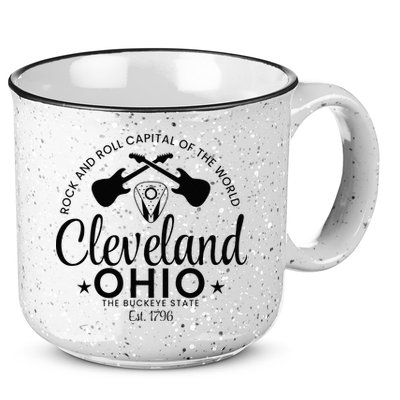 Cleveland Ohio Rock And Roll Capital Est 1796 Souvenir 15oz Campfire Ceramic Mug